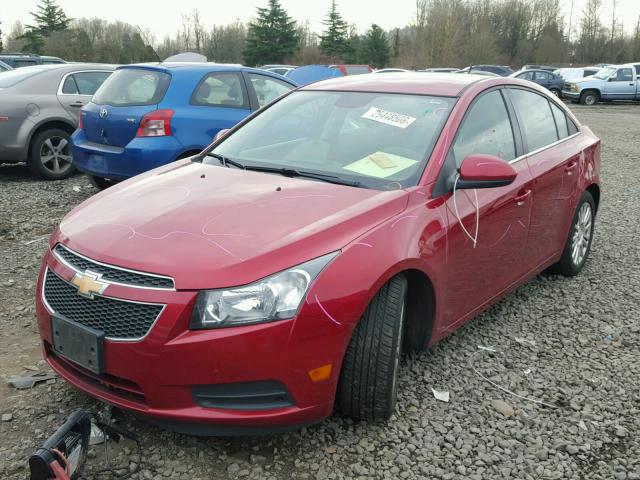 1G1PK5SC6C7386991 - 2012 CHEVROLET CRUZE ECO RED photo 2