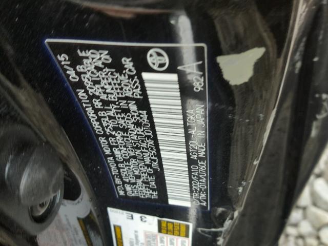 JTKJF5C7XFJ010944 - 2015 TOYOTA SCION TC 黑色 照片 10