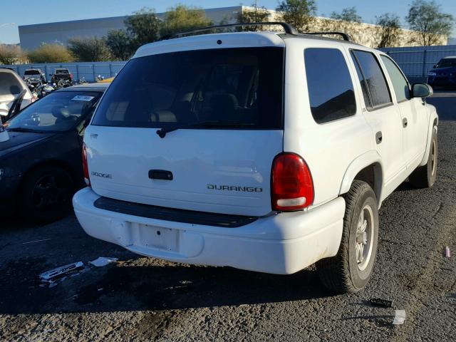 1B4HR48N52F153275 - 2002 DODGE DURANGO SL WHITE photo 4