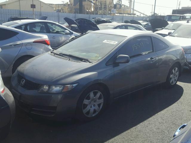 2HGFG12619H541596 - 2009 HONDA CIVIC LX GRAY photo 2