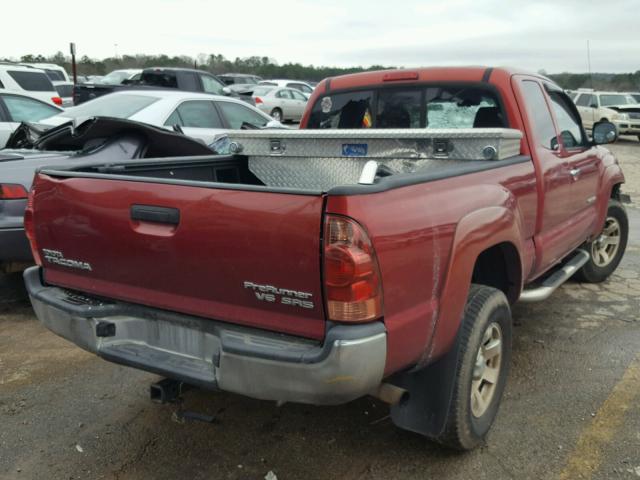 5TETU62N28Z498064 - 2008 TOYOTA TACOMA PRE RED photo 4