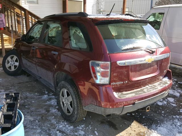 2CNDL13F086067114 - 2008 CHEVROLET EQUINOX LS RED photo 3