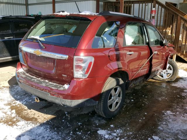 2CNDL13F086067114 - 2008 CHEVROLET EQUINOX LS RED photo 4