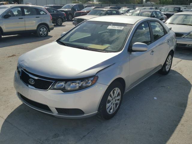 KNAFT4A26D5738299 - 2013 KIA FORTE LX SILVER photo 2