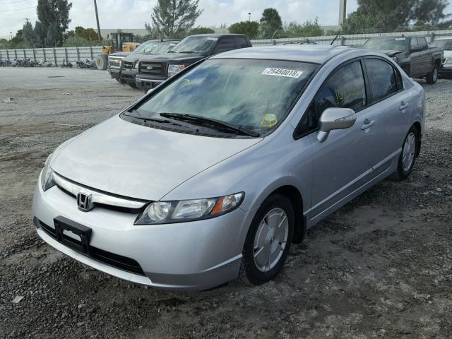 JHMFA36256S000962 - 2006 HONDA CIVIC HYBR SILVER photo 2