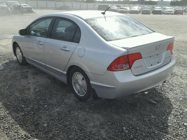 JHMFA36256S000962 - 2006 HONDA CIVIC HYBR SILVER photo 3