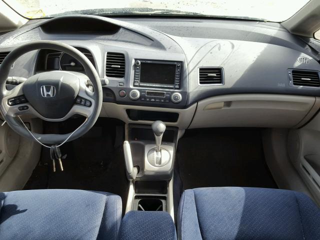 JHMFA36256S000962 - 2006 HONDA CIVIC HYBR SILVER photo 9