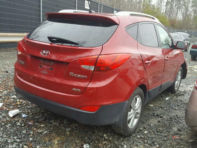 KM8JUCAC0CU446094 - 2012 HYUNDAI TUCSON GLS RED photo 4