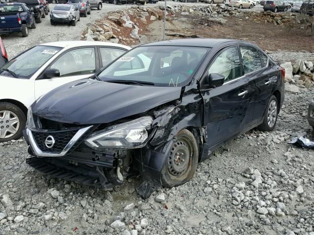 3N1AB7AP5HY262698 - 2017 NISSAN SENTRA BLACK photo 2