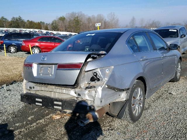 1HGCP2F37BA106904 - 2011 HONDA ACCORD LX SILVER photo 4