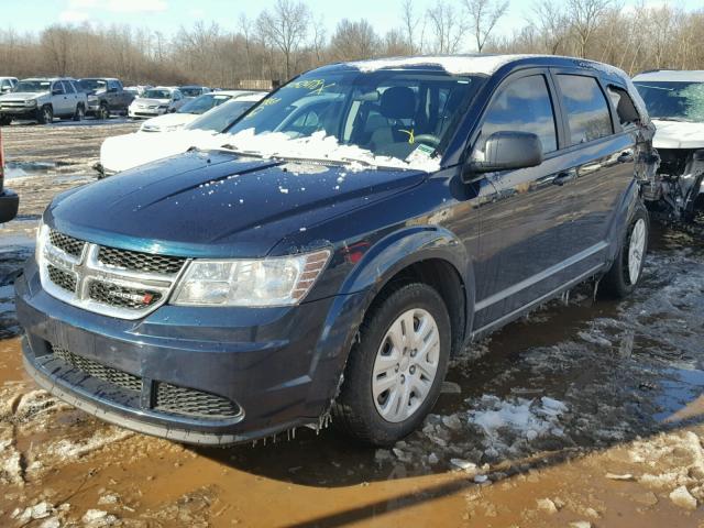 3C4PDCAB9ET132821 - 2014 DODGE JOURNEY SE BLUE photo 2