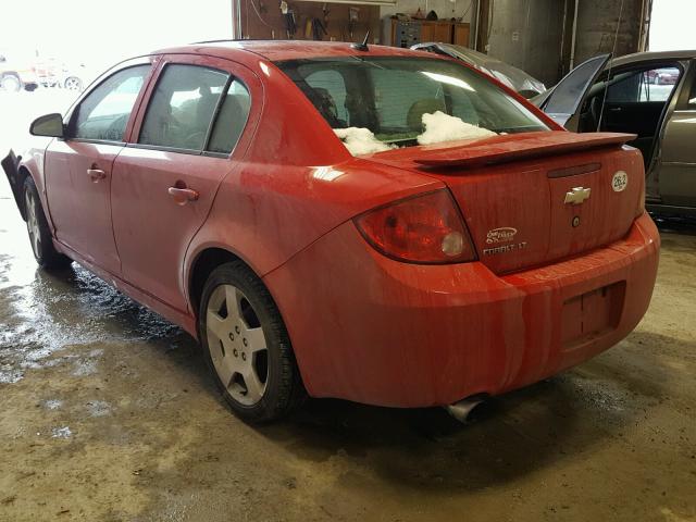 1G1AT58H197212745 - 2009 CHEVROLET COBALT LT RED photo 3