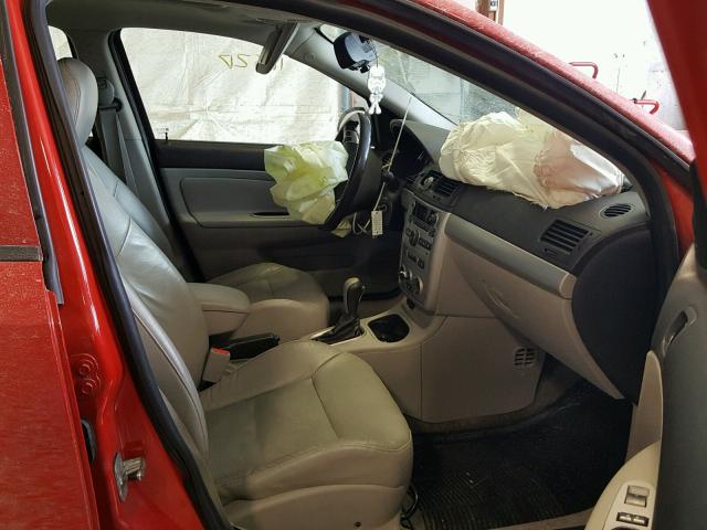 1G1AT58H197212745 - 2009 CHEVROLET COBALT LT RED photo 5