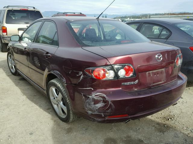 1YVHP80C485M43672 - 2008 MAZDA 6 I MAROON photo 3