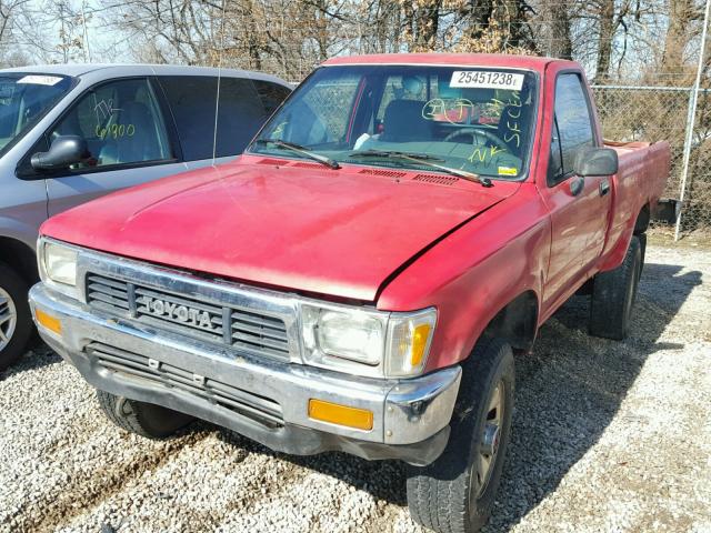 JT4RN01P5M0023512 - 1991 TOYOTA PICKUP 1/2 RED photo 2