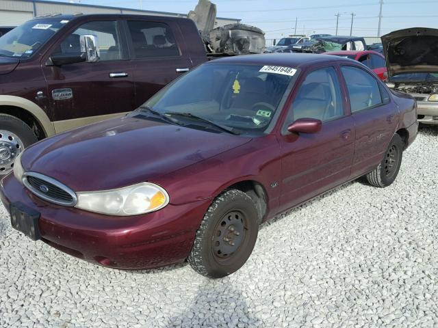 1FAFP6533XK214948 - 1999 FORD CONTOUR LX BURGUNDY photo 2