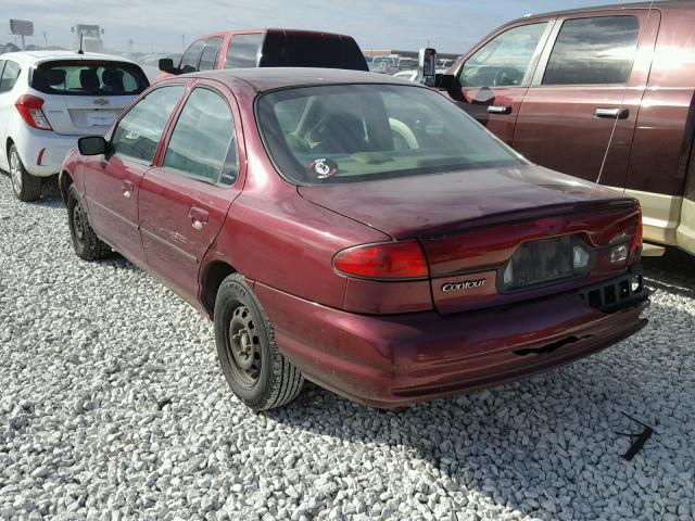 1FAFP6533XK214948 - 1999 FORD CONTOUR LX BURGUNDY photo 3