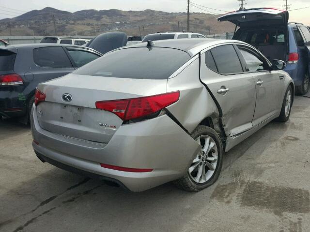 KNAGN4A65B5138727 - 2011 KIA OPTIMA EX SILVER photo 4