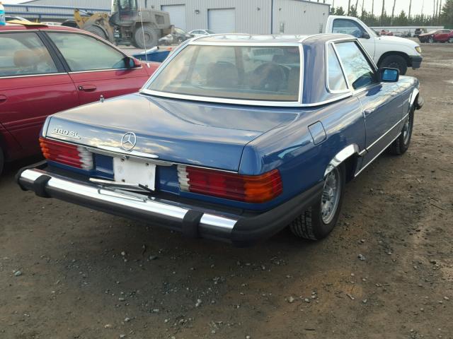 WDBBA45A6BB007913 - 1981 MERCEDES-BENZ 380 SL BLUE photo 4