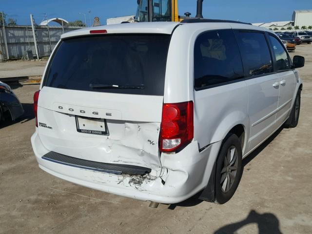 2C4RDGEG7ER376220 - 2014 DODGE GRAND CARA WHITE photo 4