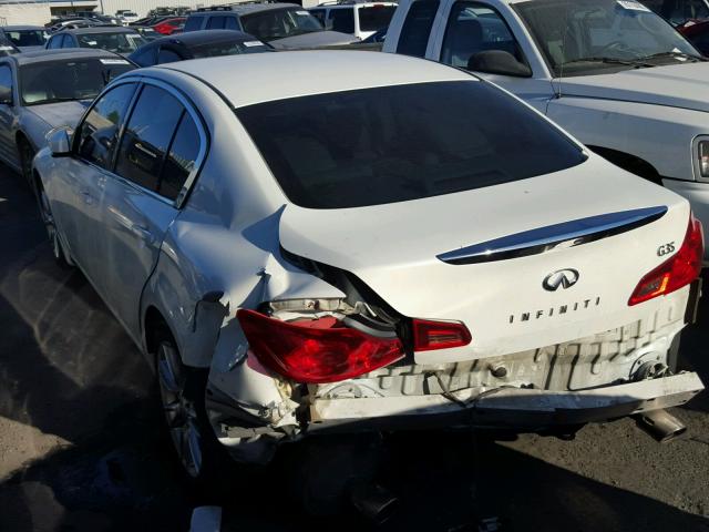 JNKBV61E57M721651 - 2007 INFINITI G35 WHITE photo 3