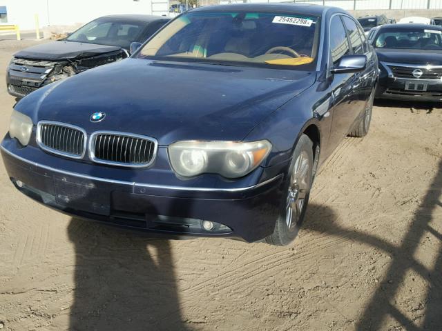 WBAGN634X4DS48141 - 2004 BMW 745 LI BLUE photo 2