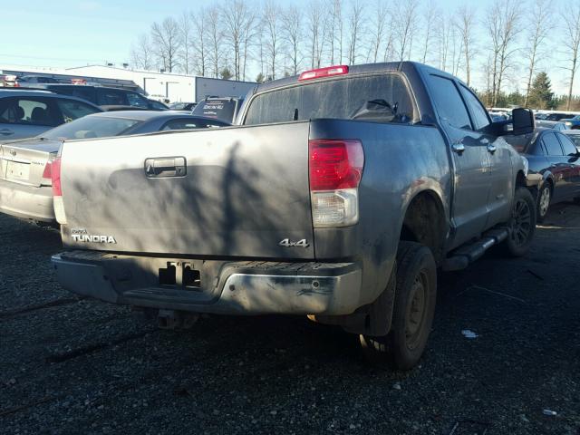 5TFHY5F12DX297049 - 2013 TOYOTA TUNDRA CRE GRAY photo 4