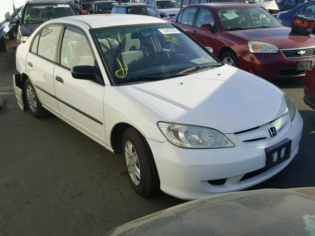 1HGES16334L007313 - 2004 HONDA CIVIC DX V WHITE photo 1