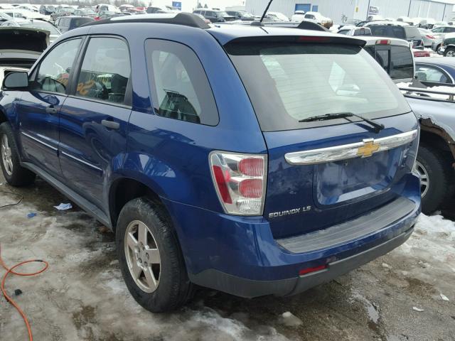 2CNDL23F086285074 - 2008 CHEVROLET EQUINOX LS BLUE photo 3