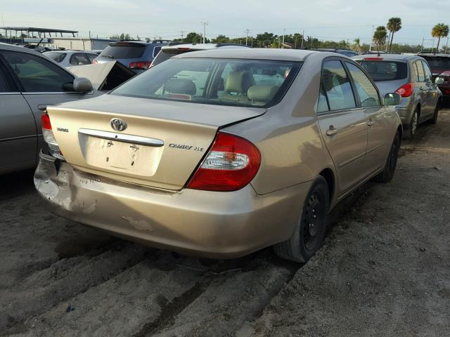 4T1BE32KX3U652174 - 2003 TOYOTA CAMRY LE GOLD photo 4