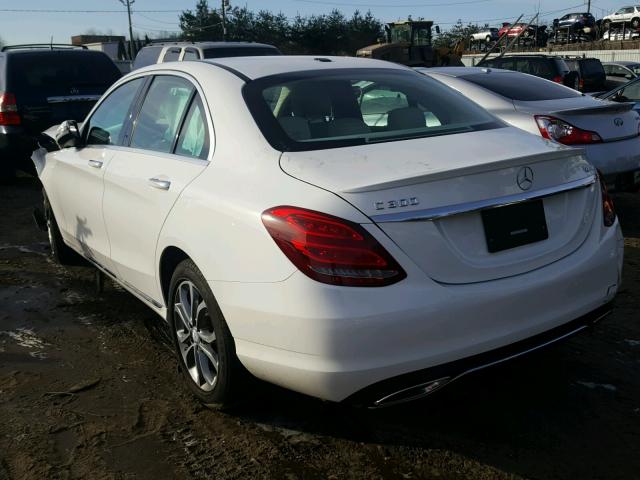 55SWF4KB7GU112268 - 2016 MERCEDES-BENZ C 300 4MAT WHITE photo 3