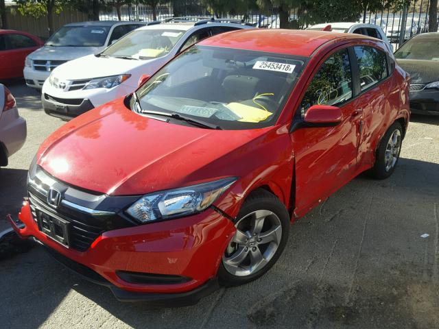 3CZRU5H33HG704850 - 2017 HONDA HR-V LX RED photo 2