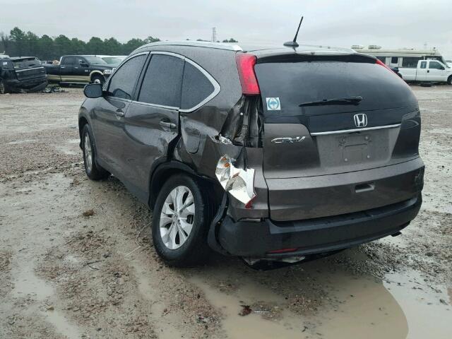 2HKRM3H75EH559326 - 2014 HONDA CR-V EXL BROWN photo 3