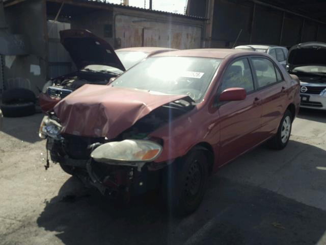 1NXBR30EX5Z392489 - 2005 TOYOTA COROLLA CE RED photo 2