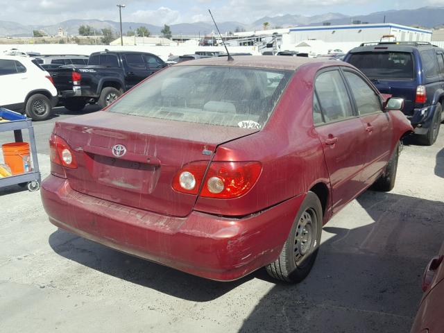 1NXBR30EX5Z392489 - 2005 TOYOTA COROLLA CE RED photo 4