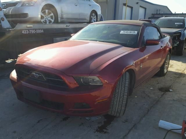 1ZVBP8EM9E5253016 - 2014 FORD MUSTANG MAROON photo 2