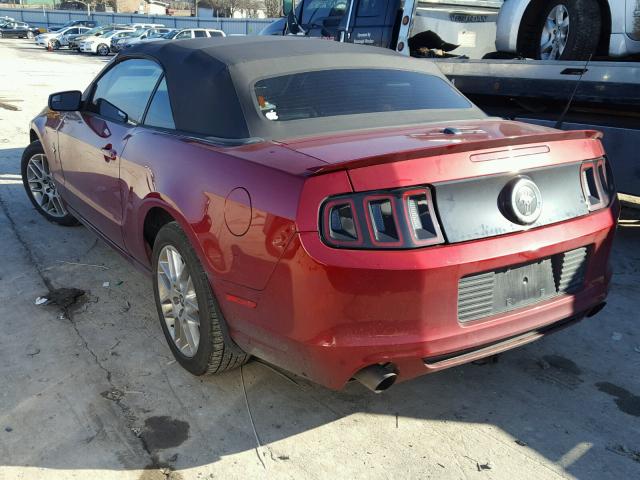 1ZVBP8EM9E5253016 - 2014 FORD MUSTANG MAROON photo 3