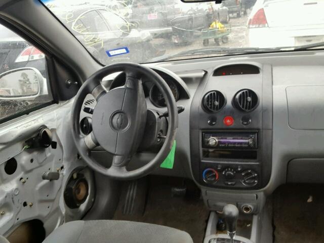 KL1TD52625B358901 - 2005 CHEVROLET AVEO BASE فضي صورة 9