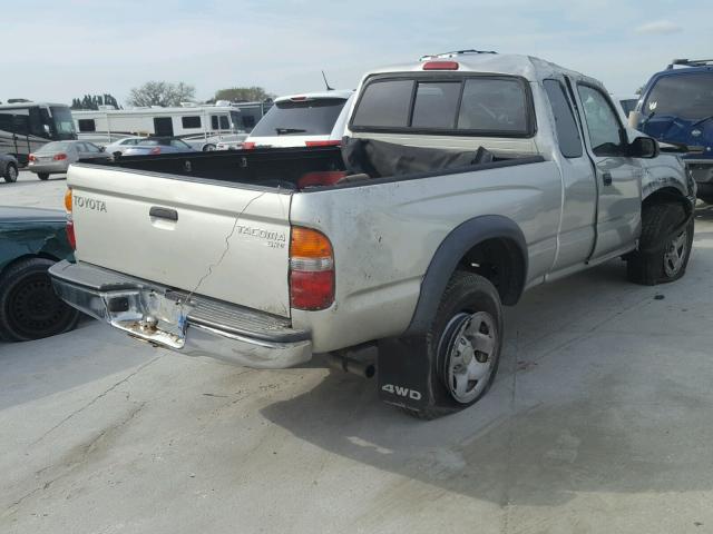 5TEWM72N44Z404747 - 2004 TOYOTA TACOMA XTR SILVER photo 4