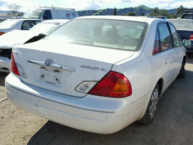 4T1BF28B0YU102181 - 2000 TOYOTA AVALON XL WHITE photo 4