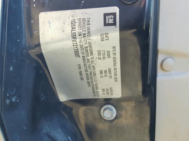 1G8AL55FX7Z179587 - 2007 SATURN ION LEVEL TAN photo 10