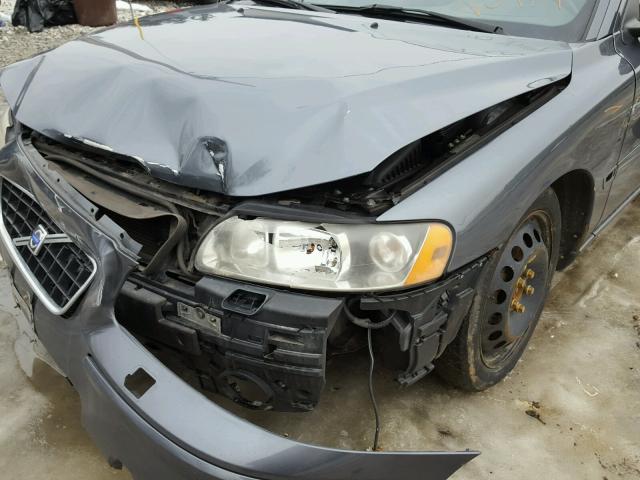 YV1RH592052456359 - 2005 VOLVO S60 2.5T GRAY photo 9