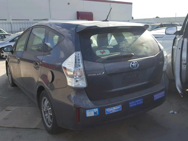 JTDZN3EUXC3182170 - 2012 TOYOTA PRIUS V GRAY photo 3