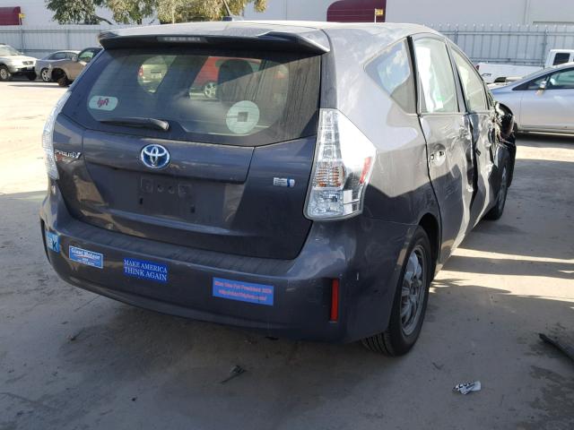 JTDZN3EUXC3182170 - 2012 TOYOTA PRIUS V GRAY photo 4