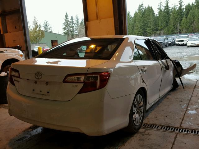 4T4BF1FK5ER444255 - 2014 TOYOTA CAMRY L WHITE photo 4