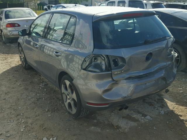 WVWDA7AJ5AW345246 - 2010 VOLKSWAGEN GOLF GRAY photo 3