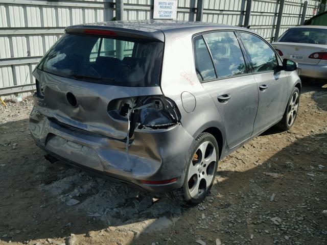 WVWDA7AJ5AW345246 - 2010 VOLKSWAGEN GOLF GRAY photo 4