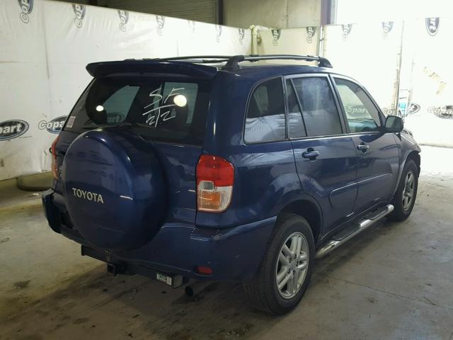 JTEGH20VX30104493 - 2003 TOYOTA RAV4 BLUE photo 4