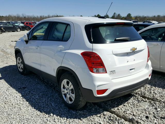 KL7CJKSB4HB105352 - 2017 CHEVROLET TRAX LS WHITE photo 3