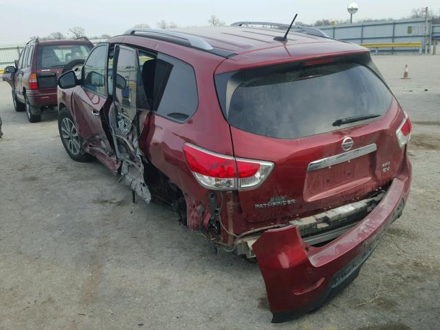 5N1AR2MM9DC685456 - 2013 NISSAN PATHFINDER RED photo 3